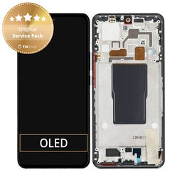 Xiaomi 12T Pro 22081212UG - LCD zaslon + steklo na dotik + okvir (Black) - 560003L12U00 Genuine Service Pack