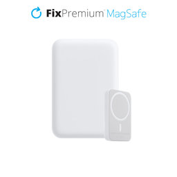 FixPremium - MagSafe PowerBank 5000 mAh, bela