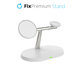 FixPremium - MagSafe stojalo 3 v 1 za iPhone, Apple Watch in AirPods, belo