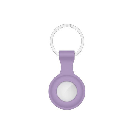 FixPremium - Silikonski obesek za ključe za AirTag, vijoličen