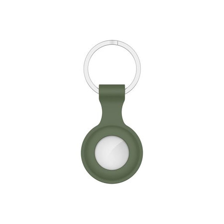 FixPremium - Silikonski obesek za ključe za AirTag, temno zelen