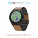 FixPremium - Usnjen pašček za Garmin (QuickFit 22mm), svetlo rjav
