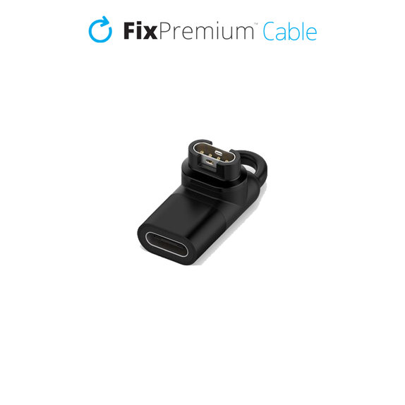 FixPremium - Redukcija USB-C na Garmin konektor za ure, črna