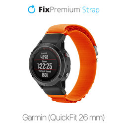 FixPremium - Alpine Loop trak za Garmin (QuickFit 26mm), oranžen