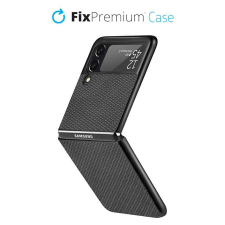 FixPremium - Carbon ovitek za Samsung Galaxy Z Flip 3, črn