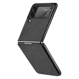 FixPremium - Carbon ovitek za Samsung Galaxy Z Flip 4, črn