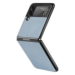 FixPremium - Carbon ovitek za Samsung Galaxy Z Flip 4, moder