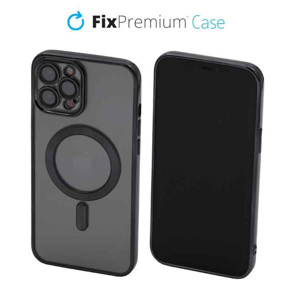 FixPremium - Ovitek Crystal z MagSafe za iPhone 12 Pro Max, črn