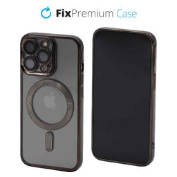 FixPremium - Ovitek Crystal z MagSafe za iPhone 13 Pro, črn