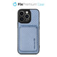 FixPremium - Carbon ovitek z denarnico MagSafe Wallet za iPhone 13 Pro, moder