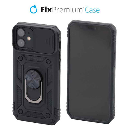 FixPremium - CamShield ovitek za iPhone 12 mini, črn