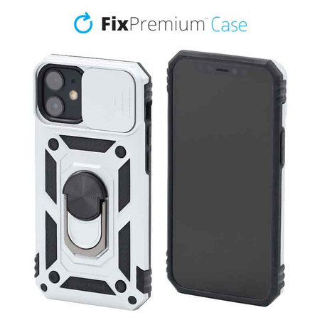 FixPremium - CamShield ovitek za iPhone 12 mini, bel