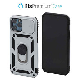 FixPremium - CamShield ovitek za iPhone 12 in 12 Pro, bel