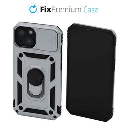 FixPremium - CamShield ovitek za iPhone 13 in 14, bel