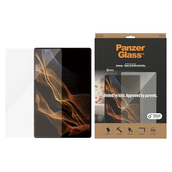 Kaljeno steklo UWF za Samsung Galaxy Tab S9 Ultra/Tab S8 Ultra, Prozorna, PanzerGlass