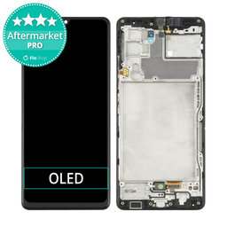 Samsung Galaxy A42 5G A426B - LCD zaslon + steklo na dotik + okvir (Black) OLED