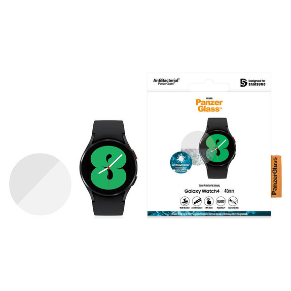 Kaljeno steklo Flat Glass AB za Samsung Galaxy Watch 4 40 mm, Prozorna, PanzerGlass