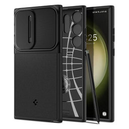 Spigen - Ovitek Optik Armor za Samsung Galaxy S23 Ultra, črna