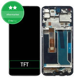 OnePlus Nord N10 5G - LCD zaslon + steklo na dotik + okvir (Midnight Ice) TFT