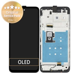 Motorola Moto G13 - LCD zaslon + steklo na dotik + okvir (Matte Charcoal) - 5D68C22318 Genuine Service Pack