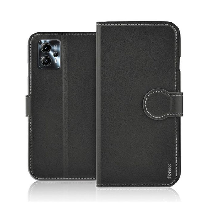 Fonex - Ovitek Book Identity za Motorola Moto G13 in G23, črna