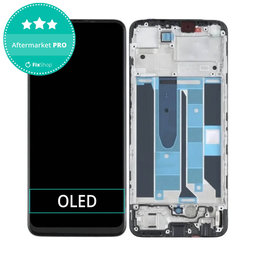 Realme 8 RMX3085 - LCD zaslon + steklo na dotik + okvir (Cyber Black) OLED