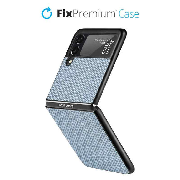 FixPremium - Carbon ovitek za Samsung Galaxy Z Flip 2, moder