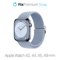 FixPremium - Solo Loop pašček za Apple Watch (42, 44, 45 in 49mm), svetlo modra