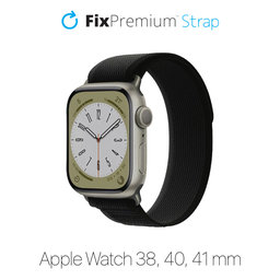 FixPremium - Trail Loop pašček za Apple Watch (38, 40 in 41mm), črn