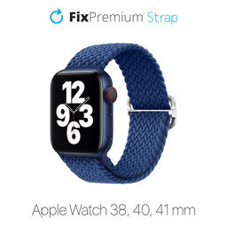 FixPremium - Solo Loop pašček za Apple Watch (38, 40 in 41mm), temno modra