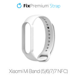 FixPremium - Silikonski trak za Xiaomi Mi Band (5/6/7/7 NFC), bel