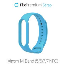 FixPremium - Silikonski trak za Xiaomi Mi Band (5/6/7/7 NFC), moder