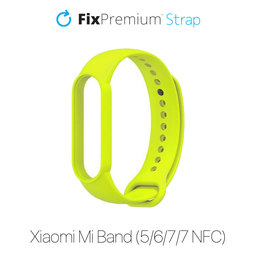 FixPremium - Silikonski trak za Xiaomi Mi Band (5/6/7/7 NFC), rumen
