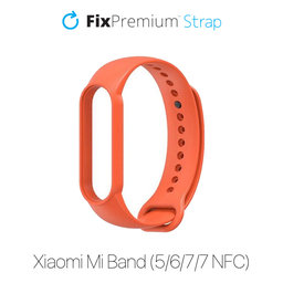 FixPremium - Silikonski trak za Xiaomi Mi Band (5/6/7/7 NFC), rdeč