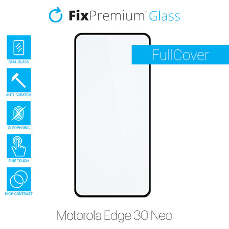 FixPremium FullCover Glass - Kaljeno Steklo za Motorola Edge 30 Neo
