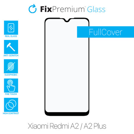 FixPremium FullCover Glass - Kaljeno Steklo za Xiaomi Redmi A2 in A2 Plus