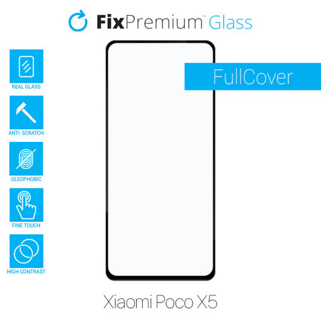 FixPremium FullCover Glass - Kaljeno Steklo za Poco X5