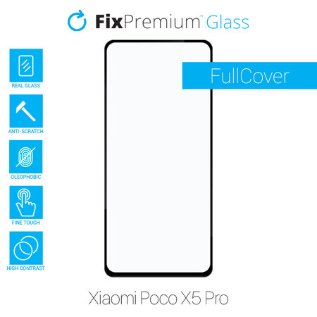 FixPremium FullCover Glass - Kaljeno Steklo za Poco X5 Pro