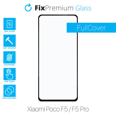 FixPremium FullCover Glass - Kaljeno Steklo za Poco F5 in F5 Pro
