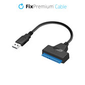 FixPremium - Kabel - USB / SATA 2,5", črn
