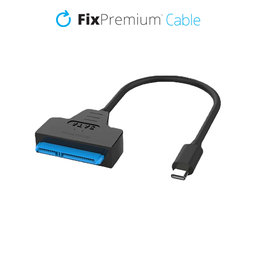 FixPremium - Kabel - USB-C / SATA 2,5", črn