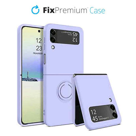 FixPremium - Ovitek Ring za Samsung Galaxy Z Flip 4, vijoličen