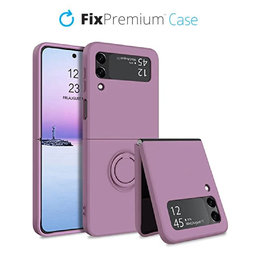 FixPremium - Ovitek Ring za Samsung Galaxy Z Flip 4, vijoličen