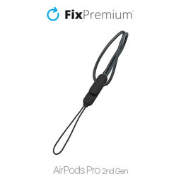 FixPremium - Pašček za AirPods Pro 2, črn