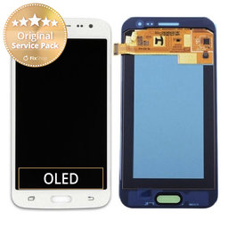 Samsung Galaxy J2 Duos - LCD zaslon + steklo na dotik (White) - GH97-17940A Genuine Service Pack