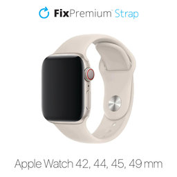 FixPremium - Silikonski pašček za Apple Watch (42, 44, 45 in 49mm), zlat