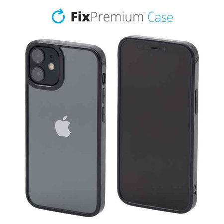 FixPremium - Ovitek Invisible za iPhone 12 mini, črn