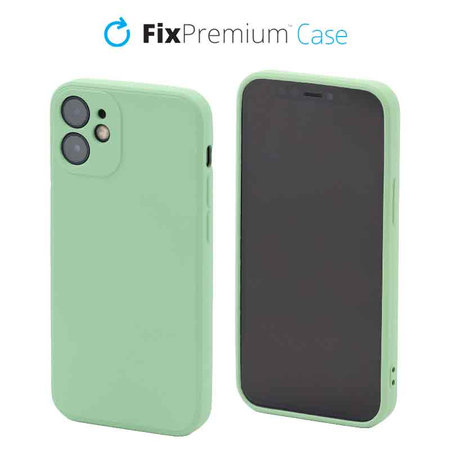 FixPremium - Gumiran ovitek za iPhone 12 mini, zelen