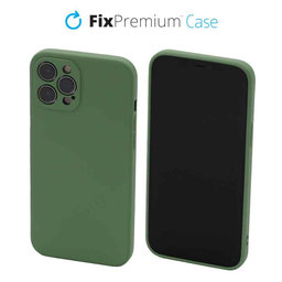 FixPremium - Gumiran ovitek za iPhone 12 Pro Max, zelen