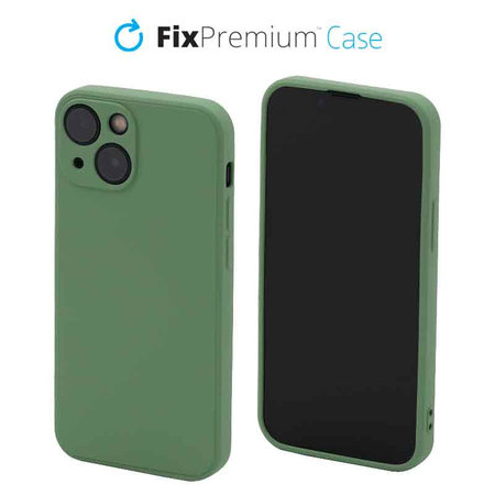 FixPremium - Gumiran ovitek za iPhone 13 mini, zelen